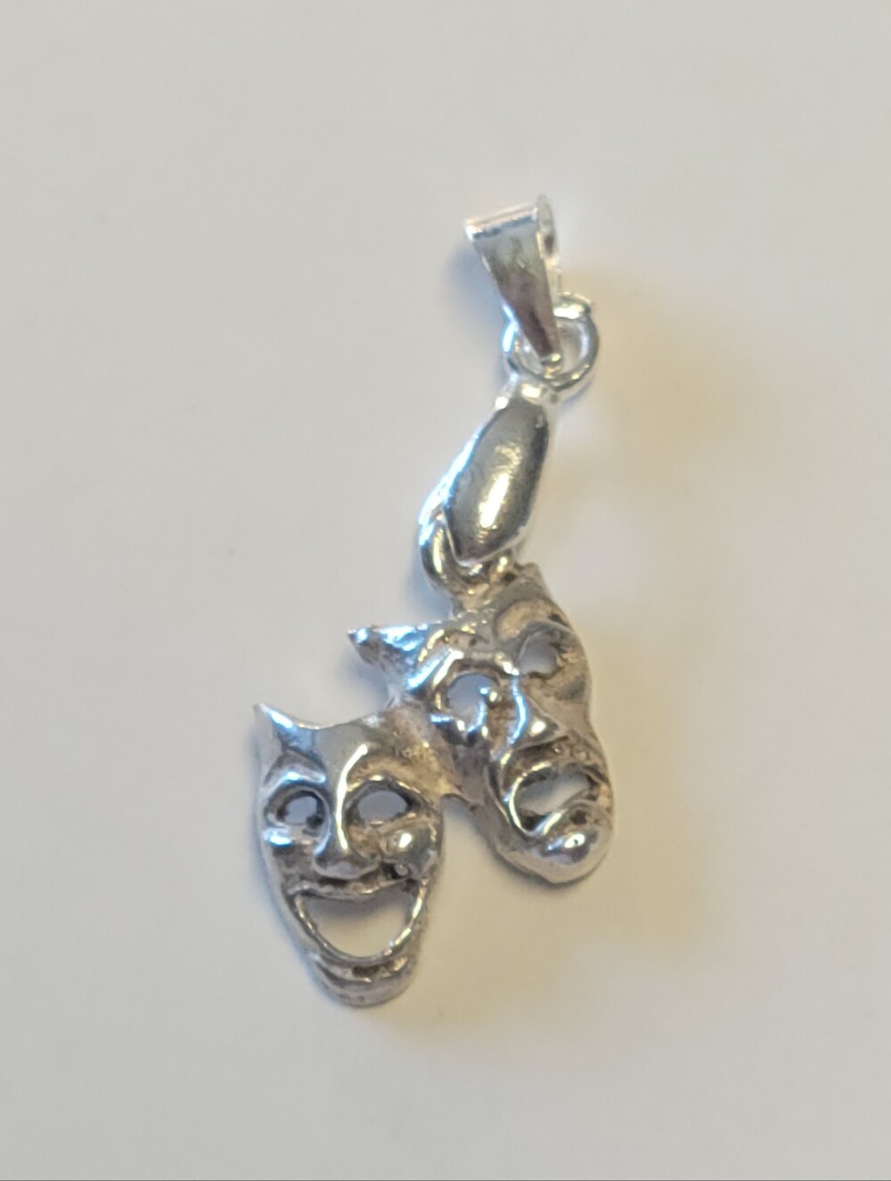 925 Sterling silver vintage drama mask Pendant